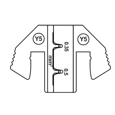 TOOLCRAFT TO-9625890 Krimpinzetstuk Yazaki YES/YESC 0,64x0,64 onverzegeld contact 0.35 tot 0.5 mm² Geschikt voor merk TOOLCRAFT