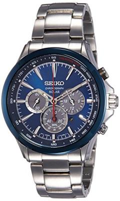 Seiko Solar Chronograph 45 mm staal | SSC495P1