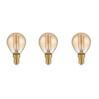 LED Lamp - Filament - Trion Tropin - Set 3 Stuks - E14 Fitting - 2W - Warm Wit-2700K - Amber - Glas - thumbnail