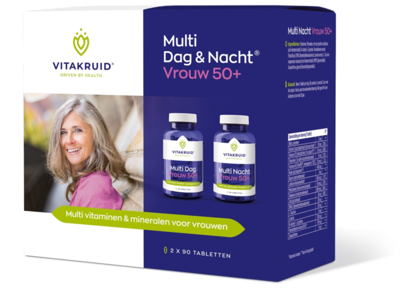 Vitakruid Multi Dag & Nacht Vrouw 50+ 100% Vegan 2 x 90