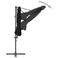 VidaXL Zweefparasol met stalen paal 300 cm zwart - thumbnail
