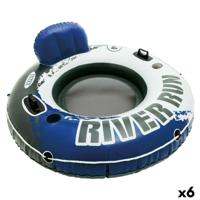 Opblaasbare zwembadstoel Intex River Run Blauw Wit 135 x 13,5 cm (6 Stuks) - thumbnail
