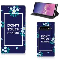 Samsung Galaxy S10 Design Case Flowers Blue DTMP - thumbnail