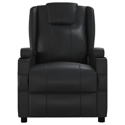 Massagestoel kunstleer zwart Massagestoel kunstleer zwart
