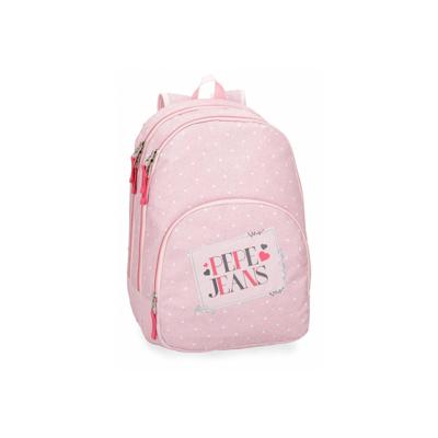 Pepe Jeans rugzak meisjes 18 liter polyester roze/wit Pepe Jeans rugzak meisjes 18 liter polyester roze/wit