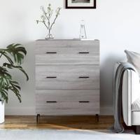 Dressoir 69,5x34x90 cm bewerkt hout grijs sonoma eikenkleurig - thumbnail