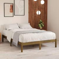 Bedframe massief grenenhout honingbruin 200x200 cm - thumbnail