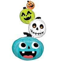 Amscan folieballonnen Pumpkin Stacker junior 152 cm 4 delig - thumbnail