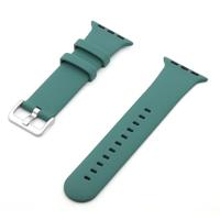 By Qubix - Rubberen sportbandje met gesp - Donkergroen - Compatible met Apple Watch 38mm / 40mm / 41mm / 42mm - Compatible Apple watch bandjes - thumbnail