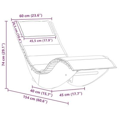 Ligbed schommelend met kussen massief acaciahout
