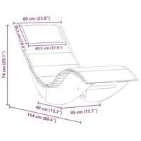 Ligbed schommelend met kussen massief acaciahout - thumbnail