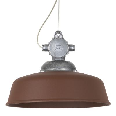 Hanglamp aan ketting Detroit Industrie aluminium met Corten deksel