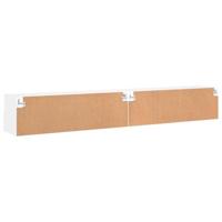 Tv-wandmeubels 2 st 100x30x30 cm bewerkt hout wit - thumbnail