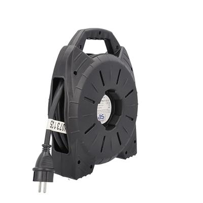 AS Schwabe 16151 Kabelafroller 15 m Zwart Randaarde stekker