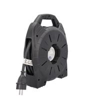 AS Schwabe 16151 Kabelafroller 15 m Zwart Randaarde stekker - thumbnail