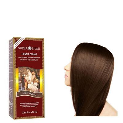 Surya Brasil Henna haarverf creme licht bruin 70 Milliliter Surya Brasil Henna haarverf creme licht bruin 70 Milliliter