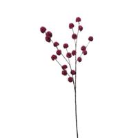 Roberts Collection Kunsttak pompom bordeaux 100cm - thumbnail