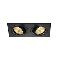 SLV InbouwspotNew Tria 2 LED 2700K zwart met klemveren - 113890 - thumbnail