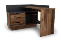 byLIVING Bureau Belfast (oud hout / antraciet) - thumbnail