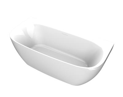 Arcqua Tira half vrijstaand bad - 170x80cm - back to wall - acryl - glans wit BAD108879