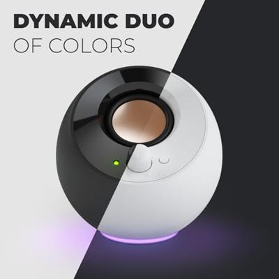 Creative Pebble RGB 2.0 PC-luidsprekers Kabelgebonden 4.4 W Wit