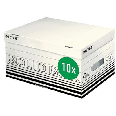 Leitz Opbergdoos 6117-00-01 26.5 cm x 19.5 cm x 37 cm Karton (dun) Wit, Zwart 10 stuk(s)