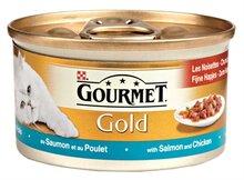 GOURMET GOLD FIJNE HAPJES ZALM / KIP 85 GR GOURMET GOLD FIJNE HAPJES ZALM / KIP 85 GR