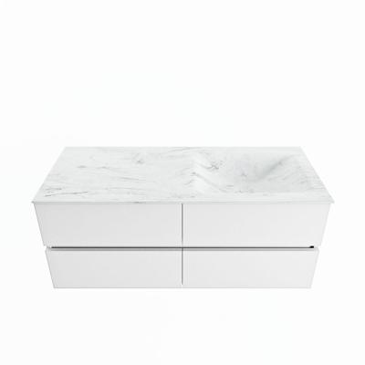 MONDIAZ VICA-DLUX 120cm badmeubel onderkast Talc 4 lades. Inbouw wastafel CLOUD rechts zonder kraangat, kleur Opalo. MONDIAZ VICA-DLUX 120cm badmeubel onderkast Talc 4 lades. Inbouw wastafel CLOUD rechts zonder kraangat, kleur Opalo.