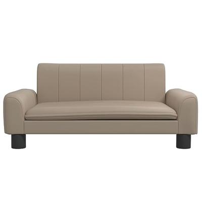 Kinderbank 70x45x30 cm kunstleer cappuccinokleurig