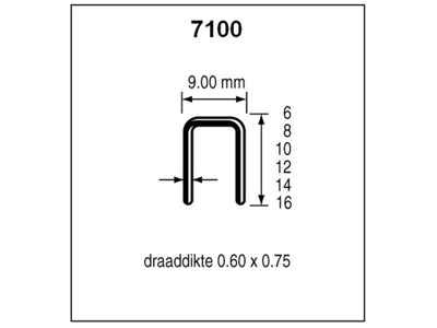 Dutack niet serie 7100 cnk 16mm doos 10 duizend - 5040013