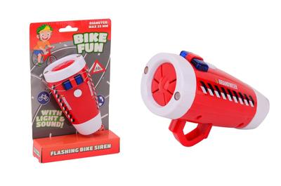 Johntoy Bike fun led lamp brandweer met sirene