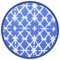 VidaXL Buitenkleed arakil ø160 cm polypropeen blauw en wit - thumbnail