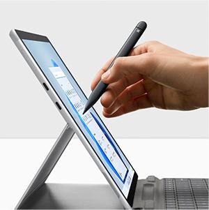 Microsoft Microsoft Surface Slim Pen 2 - Aktiver Stylus Touchpen Gumknop Zwart