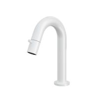 Fonteinkraan Hotbath Dude 1-knop gebogen 19.3 cm Rond Mat Wit - thumbnail