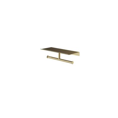 Hotbath &More Shelves - Dubbele Toiletrolhouder - Voor Planchet - Geborsteld Messing PVD