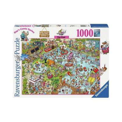 Puzzel ravensburger ray comics the pool 3 1000st Puzzel ravensburger ray comics the pool 3 1000st