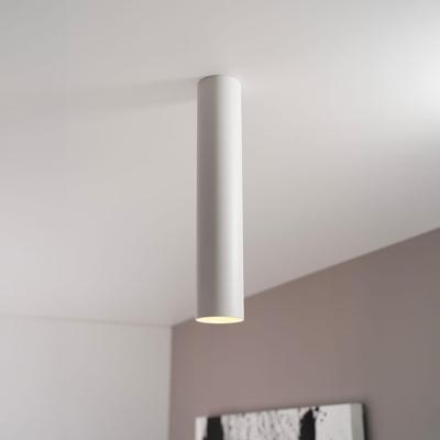 Canopus bianco l by LUSENZ - Cilindervormige opbouwspot in met mat witte coating