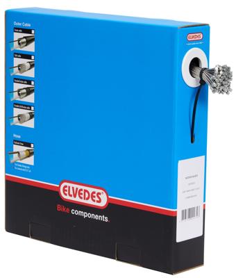 Elvedes Schakel binnenkabel 2250 mm 7 x 7 draads rvs ø1,1 mm met n-nippel ø4,5 × 4,5 (doos à 50 stuks) - zilver Elvedes Schakel binnenkabel 2250 mm 7 x 7 draads rvs ø1,1 mm met n-nippel ø4,5 × 4,5 (doos à 50 stuks) - zilver