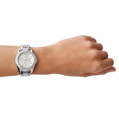 Fossil Dames Riley multifunctioneel roestvrijstalen horloge ES3202
