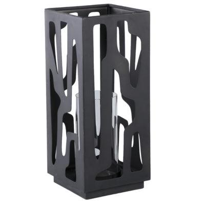 PTMD windlicht dewey zwart 42 cm | 2 stuks