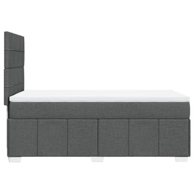 Boxspring met matras stof donkergrijs 120x200 cm
