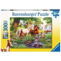 Ravensburger legpuzzel xxl wilde paarden bij de rivier, 300st. - thumbnail