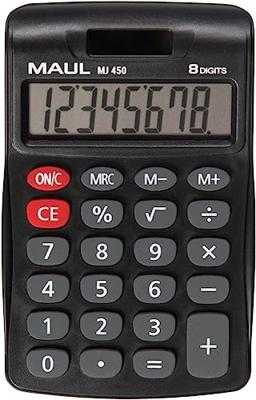 Maul MJ 450 Bureaurekenmachine Zwart Aantal displayposities: 8 werkt op batterijen, werkt op zonne-energie (b x h) 113 mm x 72 mm