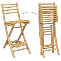 3-delige Barset voor buiten opvouwbaar bamboe - thumbnail