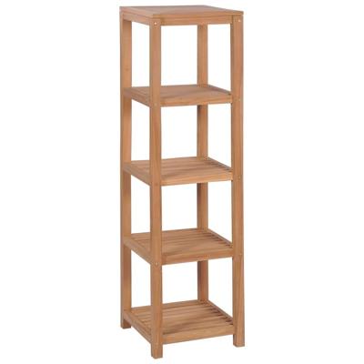 VidaXL Badkamer opbergrek 4-laags 42x42x165 cm massief teakhout