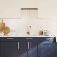 Handvatten 10 st 128 mm roestvrij staal zilverkleurig - thumbnail