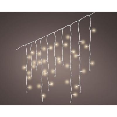 Lumineo icicle twinkle 490 led 20m warm wit wit kabel