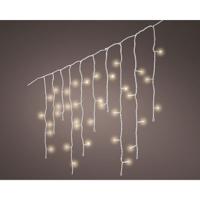 Lumineo icicle twinkle 490 led 20m warm wit wit kabel - thumbnail