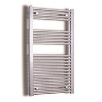 Elektrische Design Radiator Sanicare Plug & Play 111,8x60 cm Inox Look 730 Watt Met Zwarte Thermostaat Links Sanicare - thumbnail