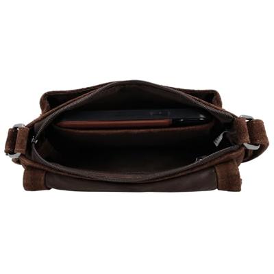 Hide & stitches brazos schoudertas-Dark Brown